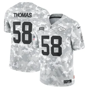 Derrick thomas kansas city chiefs nike 2024 salute to service retired player limited jersey Arctic camo