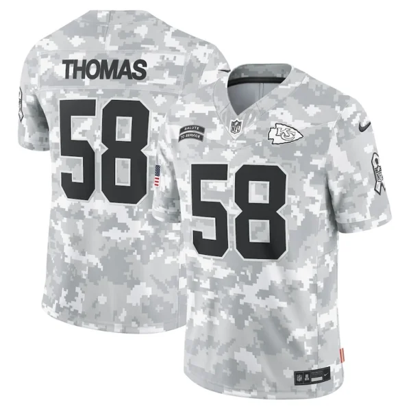 Derrick thomas kansas city chiefs nike 2024 salute to service retired player limited jersey Arctic camo