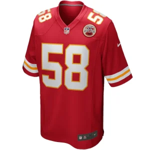 Derrick thomas kansas city chiefs nike game retired player jersey Red M