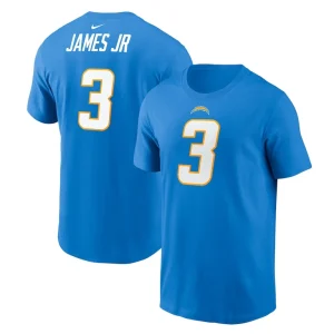 Derwin james jr. los angeles chargers nike player name number t shirt Powder blue