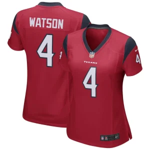 Deshaun watson houston texans nike womens team color game jersey Red