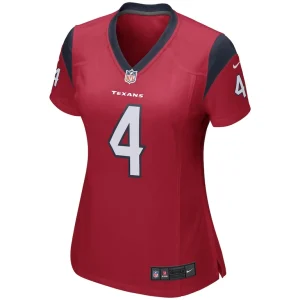 Deshaun watson houston texans nike womens team color game jersey Red M