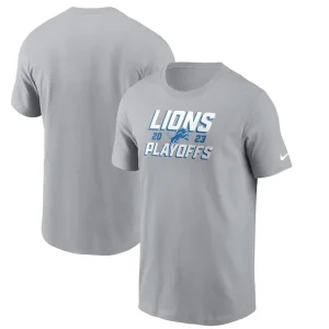 Detroit lions nike 2023 nfl playoffs iconic t shirt Gray