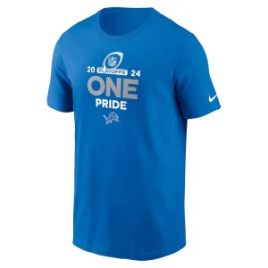 Detroit lions nike 2024 nfl playoffs t shirt Blue M