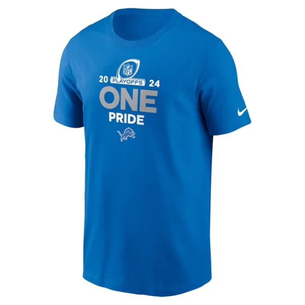 Detroit lions nike 2024 nfl playoffs t shirt Blue M