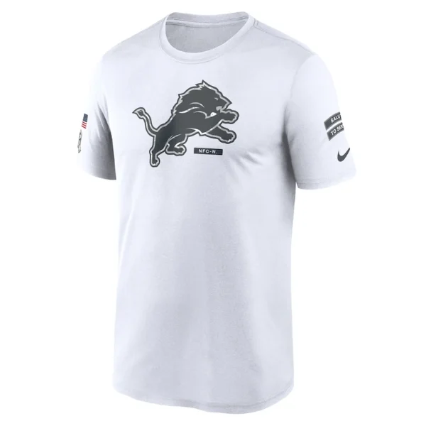 Detroit lions nike 2024 salute to service legend performance t shirt White M