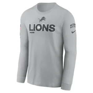 Detroit lions nike 2024 salute to service long sleeve t shirt Gray M