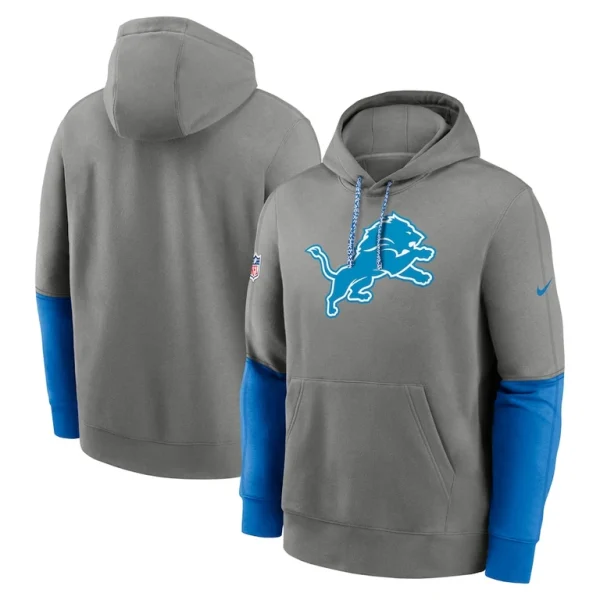 Detroit lions nike 2024 sideline club pullover hoodie Gray