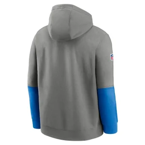 Detroit lions nike 2024 sideline club pullover hoodie Gray L