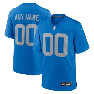 Detroit lions nike alternate custom game jersey Blue