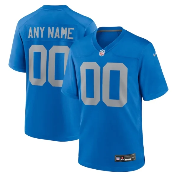 Detroit lions nike alternate custom game jersey Blue