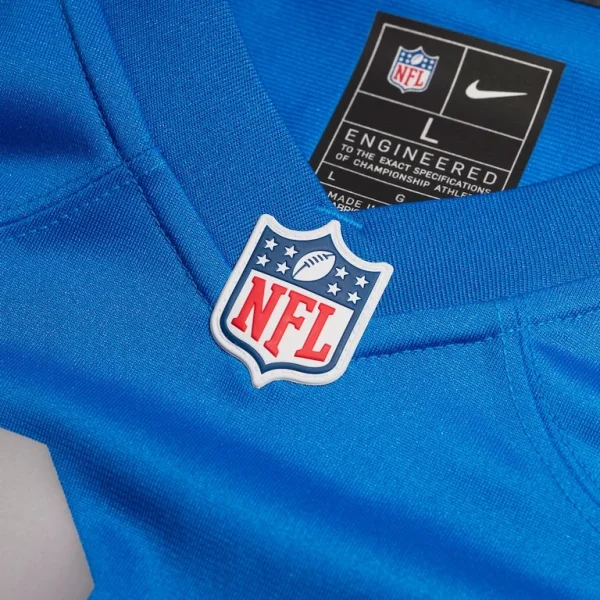 Detroit lions nike alternate custom game jersey Blue XL