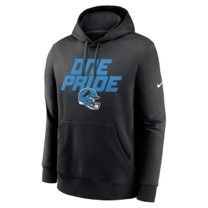 Detroit lions nike club logo pullover hoodie Black M