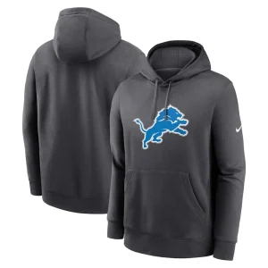 Detroit lions nike club logo pullover hoodie anthracite Multi