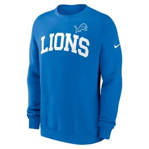 Detroit lions nike club pullover sweatshirt Blue M