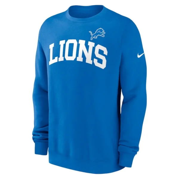 Detroit lions nike club pullover sweatshirt Blue M
