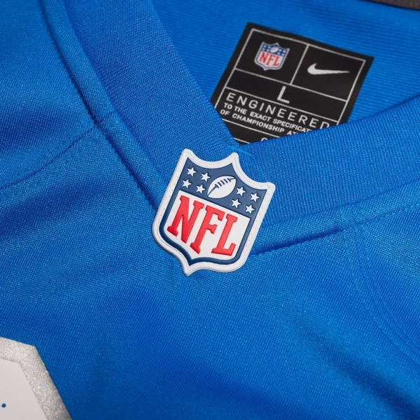 Detroit lions nike custom game jersey Blue XL