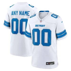 Detroit lions nike custom game jersey White