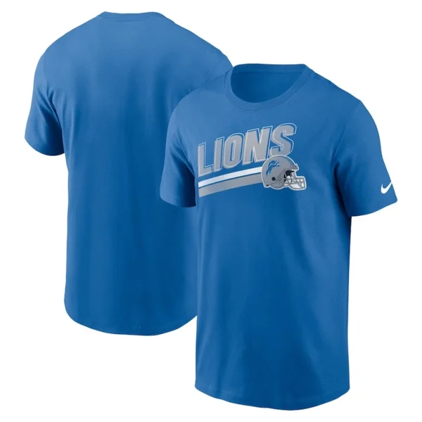 Detroit lions nike essential blitz lockup t shirt Blue