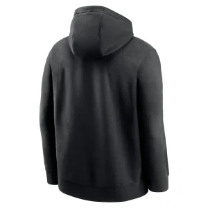 Detroit lions nike fan iconic club fleece pullover hoodie Black L