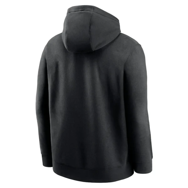 Detroit lions nike fan iconic club fleece pullover hoodie Black L