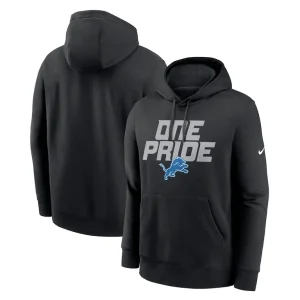 Detroit lions nike hometown fleece pullover hoodie Black