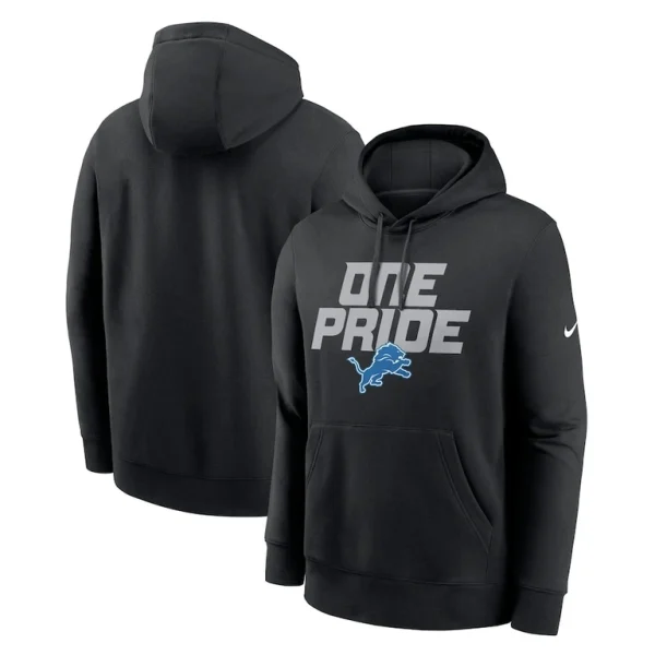 Detroit lions nike hometown fleece pullover hoodie Black