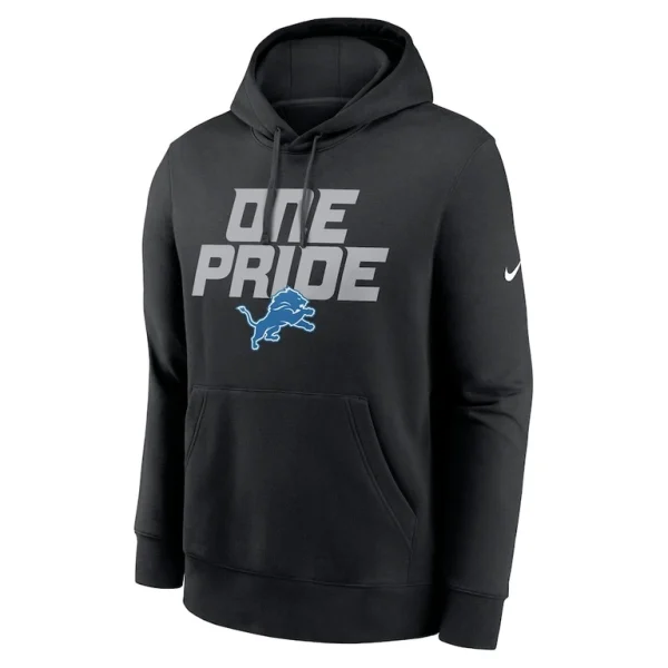 Detroit lions nike hometown fleece pullover hoodie Black M