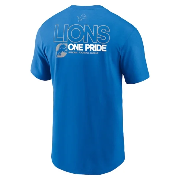 Detroit lions nike outline t shirt Blue L