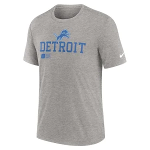 Detroit lions nike overlap lockup tri blend t shirt Heather gray M