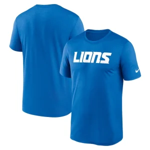 Detroit lions nike primetime legend wordmark performance t shirt Blue
