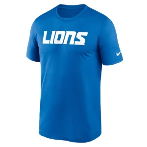 Detroit lions nike primetime legend wordmark performance t shirt Blue M