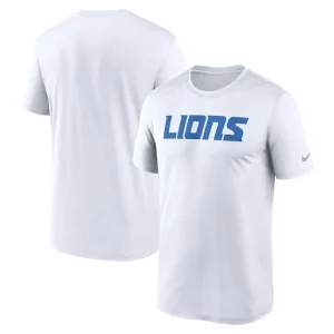 Detroit lions nike primetime legend wordmark performance t shirt White