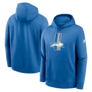 Detroit lions nike rewind club logo pullover hoodie Blue