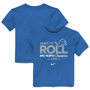 Detroit lions nike toddler 2024 nfc north division champions locker room trophy collection t shirt Blue