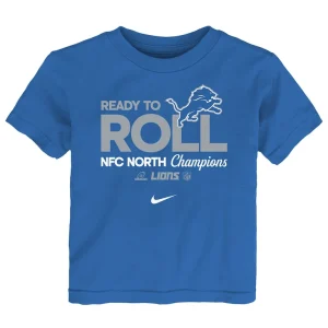 Detroit lions nike toddler 2024 nfc north division champions locker room trophy collection t shirt Blue 3T