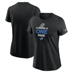 Detroit lions nike womens 2024 nfl playoffs t shirt Black