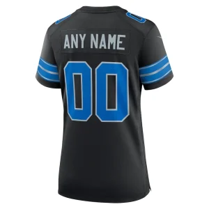 Detroit lions nike womens alternate custom game jersey Black L