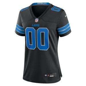 Detroit lions nike womens alternate custom game jersey Black M