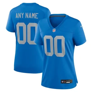 Detroit lions nike womens alternate custom game jersey Blue