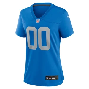 Detroit lions nike womens alternate custom game jersey Blue M