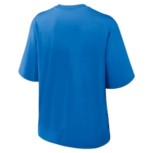Detroit lions nike womens boxy t shirt Blue M