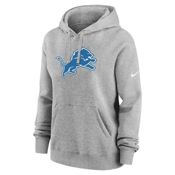 Detroit lions nike womens club fleece pullover hoodie Heather gray S
