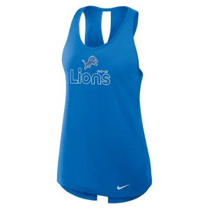Detroit lions nike womens crossback performance tank top Blue S