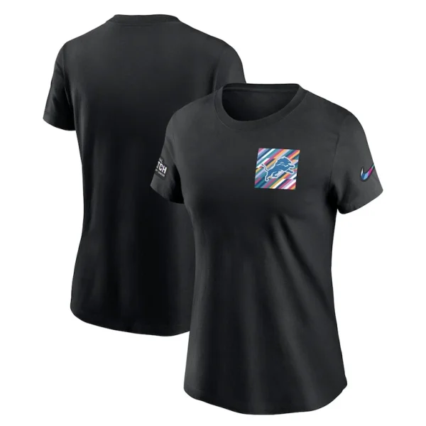 Detroit lions nike womens crucial catch sideline tri blend t shirt Black