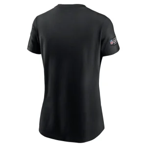 Detroit lions nike womens crucial catch sideline tri blend t shirt Black M