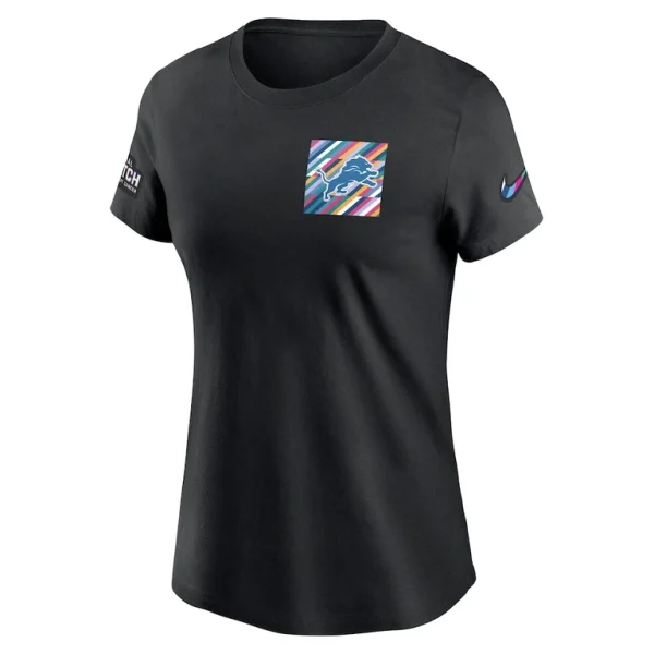 Detroit lions nike womens crucial catch sideline tri blend t shirt Black S