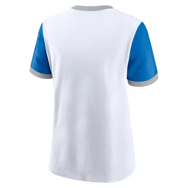Detroit lions nike womens rewind ringer t shirt Whiteblue M