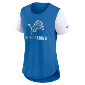 Detroit lions nike womens team nod tri blend fashion t shirt Blue S