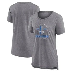 Detroit lions nike womens vintage graphic tri blend scoop neck t shirt Gray